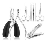 BEZOX 8pcs Professional Nail Clipper Kit，Stainless Steel Nail Cutter Manicure sets for women & men, Ultra Sharp nail tools, Practical and Durable Pedicure kit for Travel & Home
