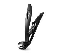BEZOX Angled Head Nail Clippers for Seniors - Ergonomic Toenail Clipper for Thick Nails, Premium Steel Nail Cutter Trimmer with Catcher for Men and Women (Black)