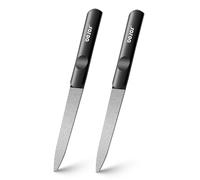 BEZOX Diamond Deb Nail File Set - 2 PCS Stainless Steel Double Sided Diamond Dust Coating - Professional Nail Files for Podiatry Foot Care - Nail Styling Tools for Home