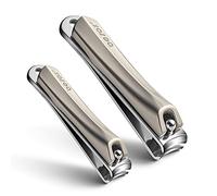 BEZOX Nail Clipper Set - Stainless Steel Ultra Sharp Sturdy Fingernail and Toenail Clipper & Comfortable Ergonomic Nail File - Sharp Nail Cutter Nail Clippers Fit for Seniors, Adult and Kids