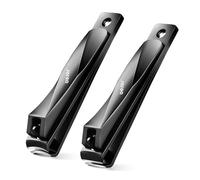 BEZOX Nail Clippers with Catcher - Heavy Duty Self-Collecting Nail Cutters with Ergonomic Lever Keep Fingernails and Toenails Impeccably Manicured