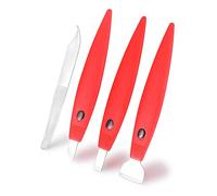 BEZOX Pedicure Shavers Set - Professional Callus Shavers Foot Care Kit - Stainless Steel Corn Hard Skin Dead Skin Remover Tool（Red）