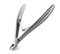 BEZOX Precision Cuticle Nippers (4mm) - Professional Half Jaw Cuticle Cutter Stainless Steel for Manicure and Pedicure Salon Quality Cuticle Remover (Silver)