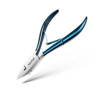 BEZOX Straight Blade Toenail Clippers for Seniors Thick Toenails - Wide Open Pointed Jaw Toe Nail Clippers for Ingrown Nails, Precision Grooming Toenail Scissors for Healthy Nails (Blue)