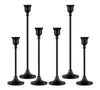BEZURA Candlestick Holders,Taper Metal Candle Holder for Candlesticks Black Candelabra Candle Holder Easter Vintage Candle Stick Candle Holder for Fireplace Party Dining Home