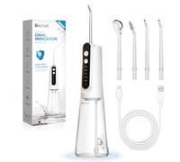 Bezvoi Water Flosser for Teeth, 5 Modes & 40-Day Battery, Cordless & Rechargeable Water Dental Pick for Braces, Removable 300ML Water Tank for Easy Clean, IPX7 Waterproof Portable for Travel, White