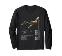 BF 109 Fighter Specs Luftwaffe Long Sleeve T-Shirt