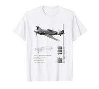 BF 109 Fighter Specs Luftwaffe Value Graphic T-Shirt, Men, White, L