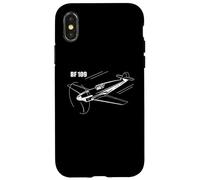 BF 109 German WW2 Fighter Plane Flying Silhouette Case for iPhone X/XS