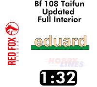 Bf108 Taifun Updated Full Interior 3D Inst panels 1:32 Eduard kit RFSQS-32142