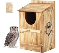 BFAZKXY Owl Houses for Outdoors, Barn & Screech & Barred Owl Nesting Boxes for Outside 14.5×7.5×9 Inches, Bird Houses for Outside