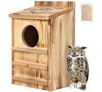BFAZKXY Owl Houses for Outdoors, Barn & Screech & Barred Owl Nesting Boxes for Outside, Bird Houses for Outside 14.5×9×7.5 Inches