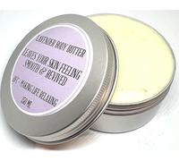 BFC Body Butter Lavender Scented 150ML Silver Tin - Made with Mango Butter, Shea Butter, Sweet Almond Carrier Oil and pure Lavender Essential Oil. Shipping on 48 Hour Tracked Service [Energy Class A++