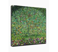 BFCY Canvas Wall Art Apple Tree by Gustav Klimt Print Poster Landscape Painting Contemporary Canvas Artwork Framed for Home Decoration (16"X16")