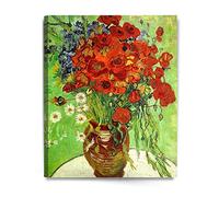 BFCY Red Poppies and Daisies by Vincent Van Gogh The Classic Arts Reproduction. Art Giclee Print On Canvas Stretched and Framed Ready to Hang