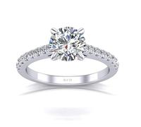 BFD 1.50CT D/VS Lab Grown Round Diamond Solitaire Engagement Ring for Women in Solid Platinum (950), UK Hallmarked | Wedding, Anniversary, Birthday or Valentine’s Day Gift Size L