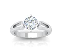 BFD 2.00 Carat D/VS Lab Grown Round Diamond Solitaire Engagement Ring in 9k White Gold Size R