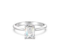 BFD 2.00 Carat E/VS Lab Grown Emerald Diamond Solitaire Engagement Ring in 9k White Gold Size S