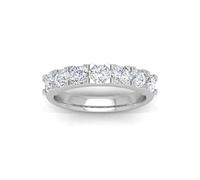 BFD 2.00 Carat Natural Earth Mined 7 Round Diamond Anniversary Ring In White Gold Size R