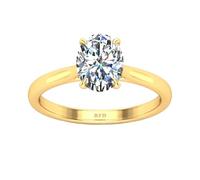 BFD IGI Certified 2.44 CT F/VS Oval Diamond Solitaire Engagement Ring In 18K Gold Size O