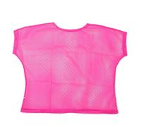 BFD One Ladies Neon '80s Mesh Fishnet Top Loose Fit Medium Large and XL In Neon Pink, Orange, Yellow, Blue, Purple and Black. Wash In Cold Water. 1980s Rave T Shirt Punk Rock Fancy Dress