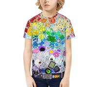 Bfdi-Battle for Dream-Island Kids T-Shirt 3D Printed Graphic T-Shirts Boys and Girls Short Sleeve Shirts for Youth Teens Black