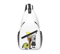 BFDI Inanimate Insanity All Characters 4 Chest Bag Men Sling Crossbody Backpack Chest Bag Traveling Hiking Daypack Shoulder Bag