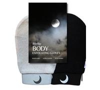 BfefBo Exfoliating glove, black grey, kessa mitt, natural shower loofah, exfoliating body scrub, tan removal, plant based,