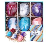 Bff Beauty Soap Bar Set - 6 Piece Hand Face and Body Soap Set, Christmas and Birthday Gift Set for Women, Perfect Gemstone Soap Stone Set for Men and Women,