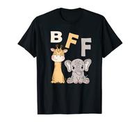 BFF Best Friend Forever baby elephant and giraffe elephants T-Shirt