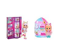 BFF By Cry Babies Jenna | Collectible Fashion Doll with Long Hair & CRY BABIES MAGIC TEARS Icy World Keep Me Warm | Collectible surprise Doll that Cries with 7 Accessories - Gift toy for kids +3 Years