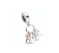 Bff Dangle With Cerise Crystal - female - Pandora - Jewellery - Gray - ONE SIZE - Accessories ONE SIZE
