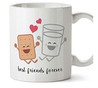 BFF Mug - Milk & Biscuit are The Best Friends Forever - BFF Present for Special and Close Friends - Breakfast Coffee Cup - Ceramic 350 mL / 11 oz