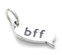 BFF text chat small sterling silver charm Best Friends Forever charms