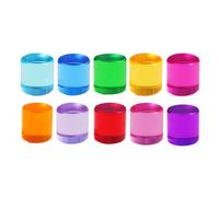 Bffcnl 10 Pieces Rainbow Building Blocks Acrylic Cylinder Stacking Blocks Sensory Educational Toys Transparent Material Suitable for Preschool Children Home, 2.5cm