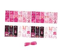 Bffcnl 24x Breast Cancer Awareness Bookmarks Pink Ribbon for Charity Party School