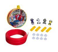 Bffcnl 4-piece Flexible Toy Car Race Track Set with Suction Ramp. Made of PP Material. Suitable for Children Aged 3 Ideal for Living Rooms, Bedrooms, Red