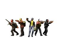 Bffcnl 5 Pieces Miniature People Figure Resin Diorama Model Tiny Figurines Fine Details Realistic Accessories Suitable for Scenery Sand Table Display R, Robbers