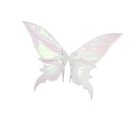 Bffcnl Butterfly Wing Costume Up Outfit Props Angel Cloth Material with Shoulder Straps Easy to Put on Suitable for School Fairs Tale, White