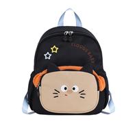 Bffcnl Children's Backpack with Animal Motifs, Girls' Backpack, Mini Oxford Backpack, Breathable, Lightweight, Practical, Suitable for Girls in Schoo, Black
