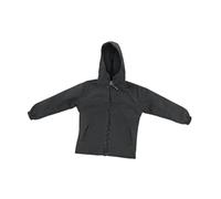 Bffcnl Doll Miniature Coat 1/6 Scale Figure Hooded Jacket Long Sleeved Top Model Accessory Cloth Material Suitable for 12 Inch People Collection Home, dark gray