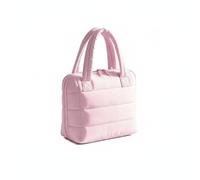 Bffcnl Folding Makeup Simple to Standing Makeup Organizer Soft Quilted Portable Cosmetic Pouch for Women, Dressing Table, Pink, Pink