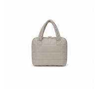 Bffcnl Folding Makeup Simple to Standing Makeup Organizer Soft Quilted Portable Cosmetic Pouch for Women, Dressing Table, Beige, Camel