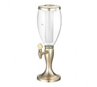 Bffcnl Illuminated Beer Dispenser Column Clear Reservoir Single Beer Column Transparent Drinkware, Champagne Gold, 1.5L