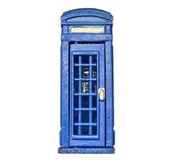 Bffcnl Miniature Telephone Booth, Resin Model, Retro, Realistic, Ideal for Collectors, Micro-orthodox Home, Blue