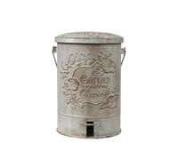 Bffcnl Outdoor Trash Can with Lid Hands Trash Can with Lid Retro Metal Waste Bin for Gardeners, Garden, Patio, Courtyard, Gray Gold