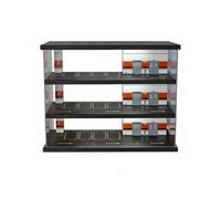 Bffcnl Parking Garage Display Diecast Car Display Case Parking Lot Diorama Model Miniature Garage Shelf With Even LED Lighting And Sliding Acrylic Cover