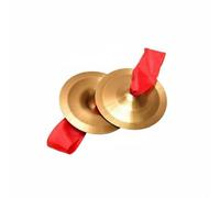 Bffcnl Percussion Cymbals Brass Cymbal Pair Hand Cymbals Waist Drum Cymbals Solid Alloy Build Smooth Finish Loud Articulate Strike Suitable for rehearsal, 15cm
