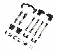 Bffcnl Rear Shock Absorber Upgrade Set Shock System Assembly Dampening Package Aluminum Alloy Shell suitable for MN82 Series RC Car Rock Crawling River Banks, Black, Spring Shock