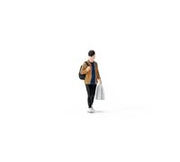 Bffcnl Resin Figurine Miniature Figure Model Statue Character With Backpack Lifelike Resin Person For Scale Layout suitable for train sets architectural displays car models photography